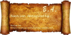 Bastien Antonietta névjegykártya